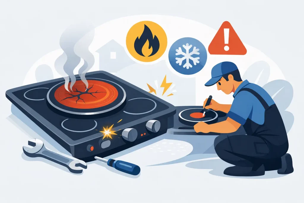 Cooktop Burner Repair Hennessey Warning Signs