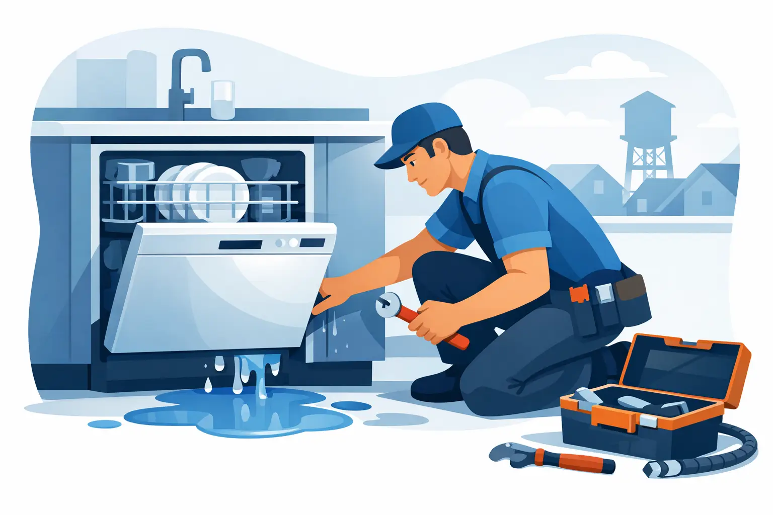 Dishwasher Leaking Repair Help in Hennessey