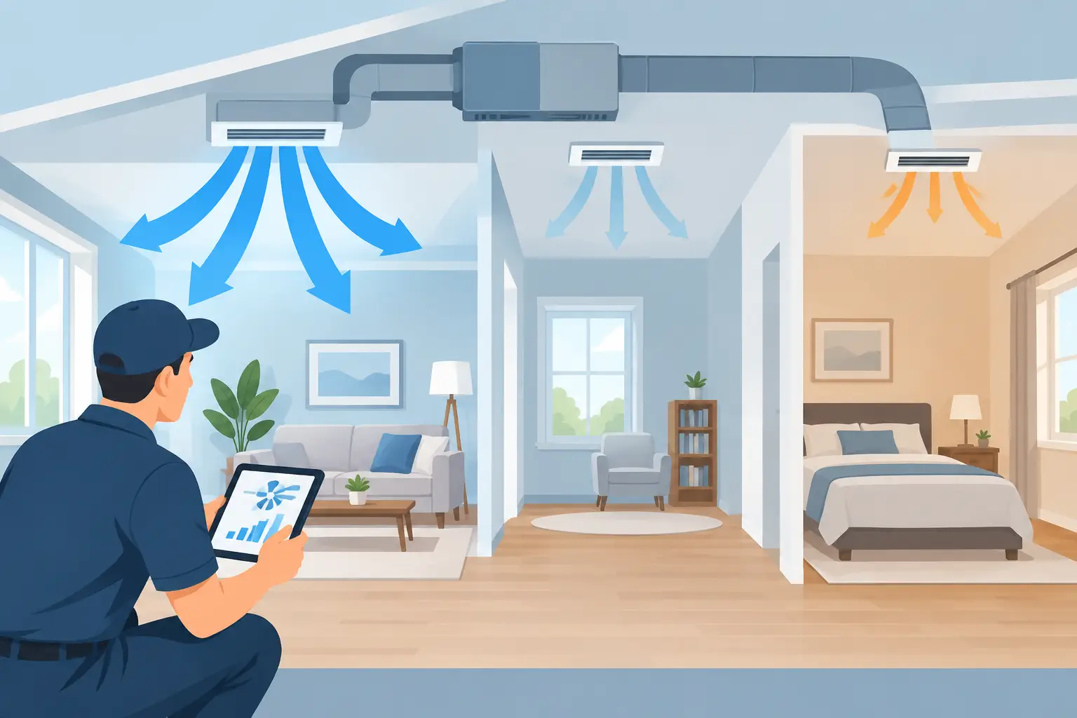 HVAC Airflow Diagnosis for Uneven Rooms at Home