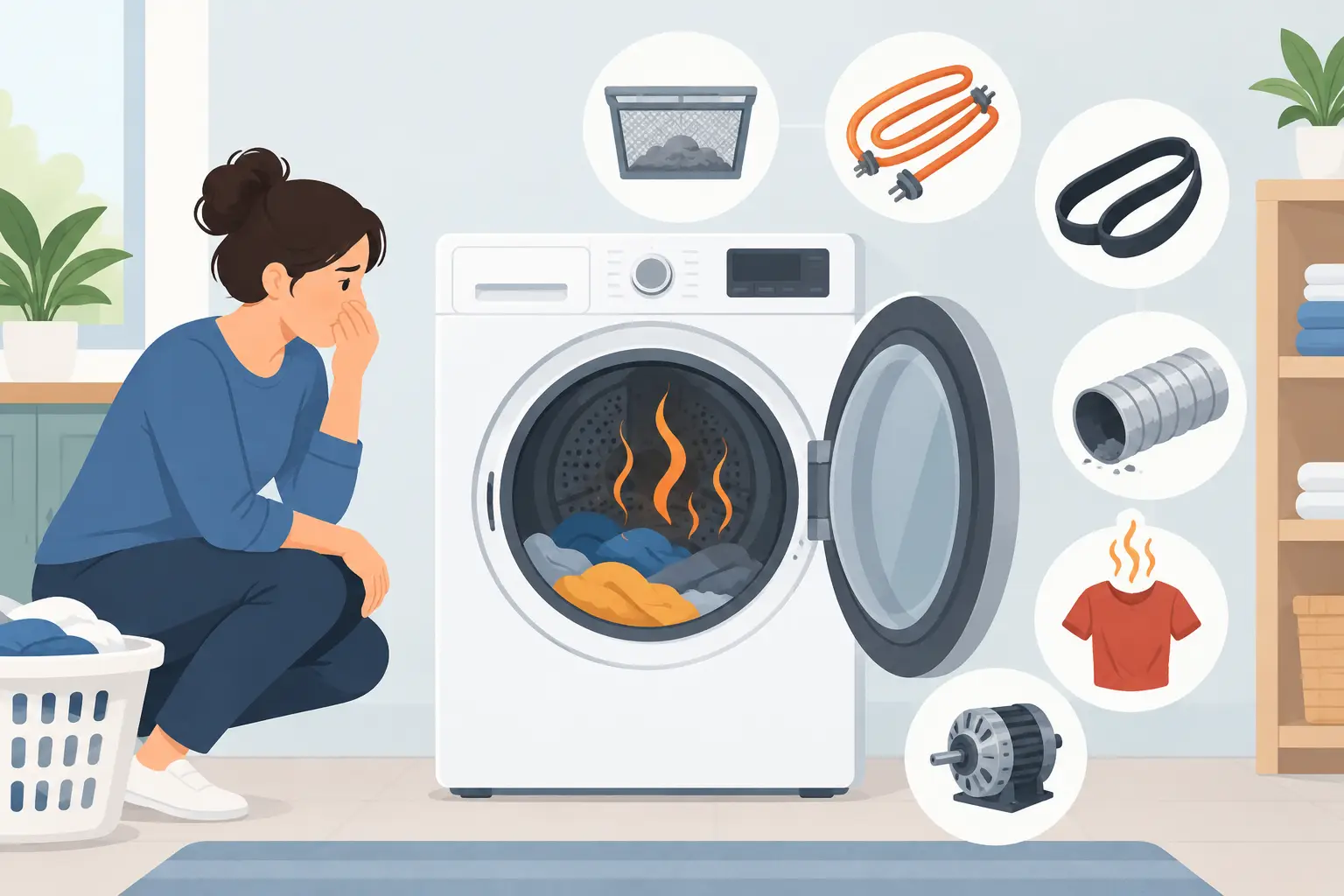 What Causes Dryer Burning Smell? 7 Reasons